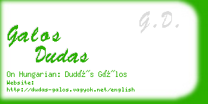 galos dudas business card